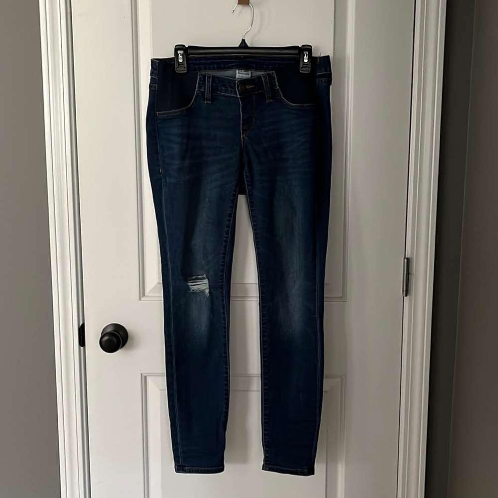 NWOT Old Navy Maternity rockstar side panel skinny jeans